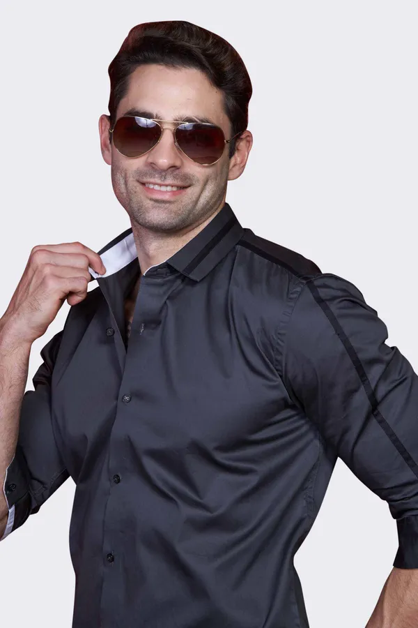 Pure_Egyptian_Giza_Cotton_Graphite_Gray_Solid_Shirt