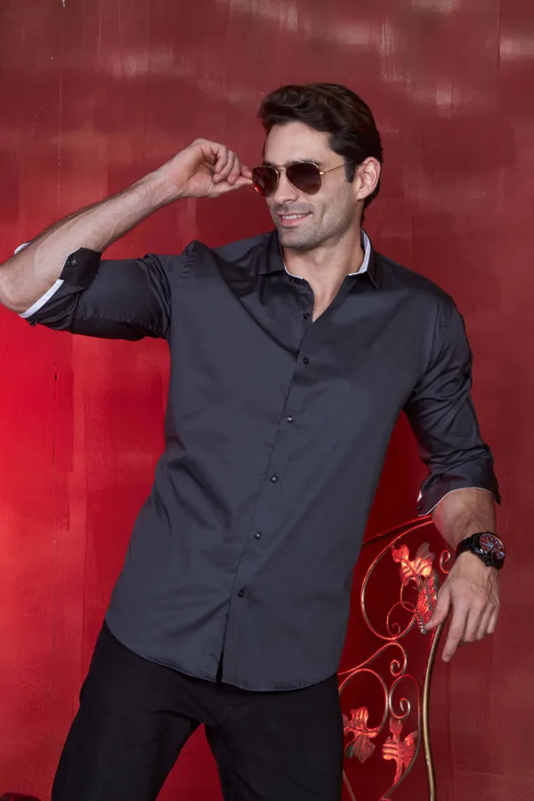 Pure_Egyptian_Giza_Cotton_Graphite_Gray_Solid_Shirt