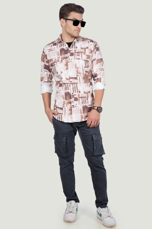 Double_Pocket_Filippo_Brown_Abstract_Print_Full_Sleeves