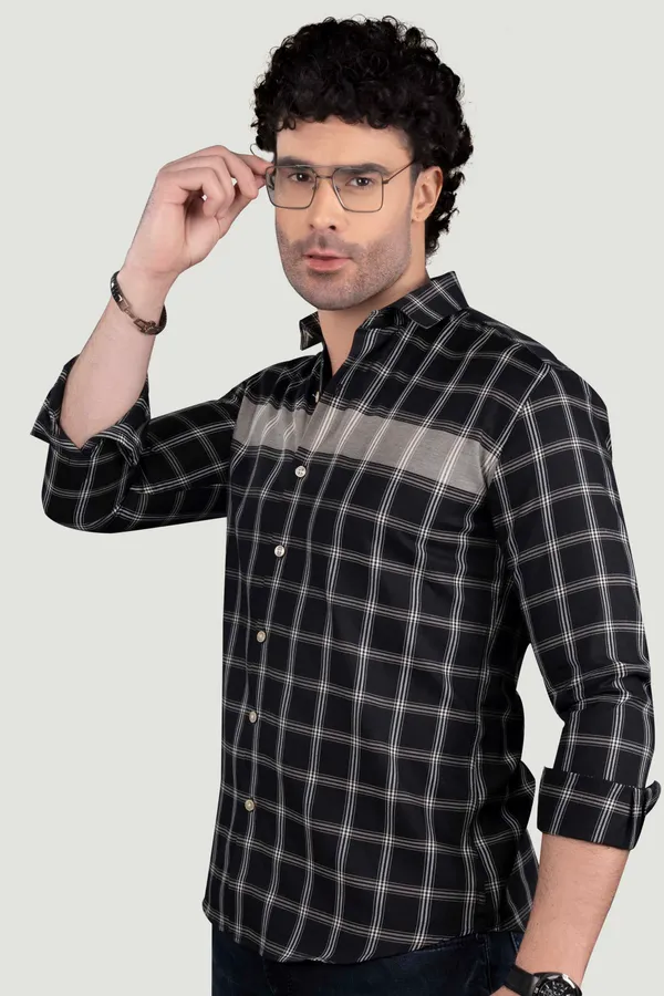 Logan_Black_Cotton_Checks_Full_Sleeves_Shirt