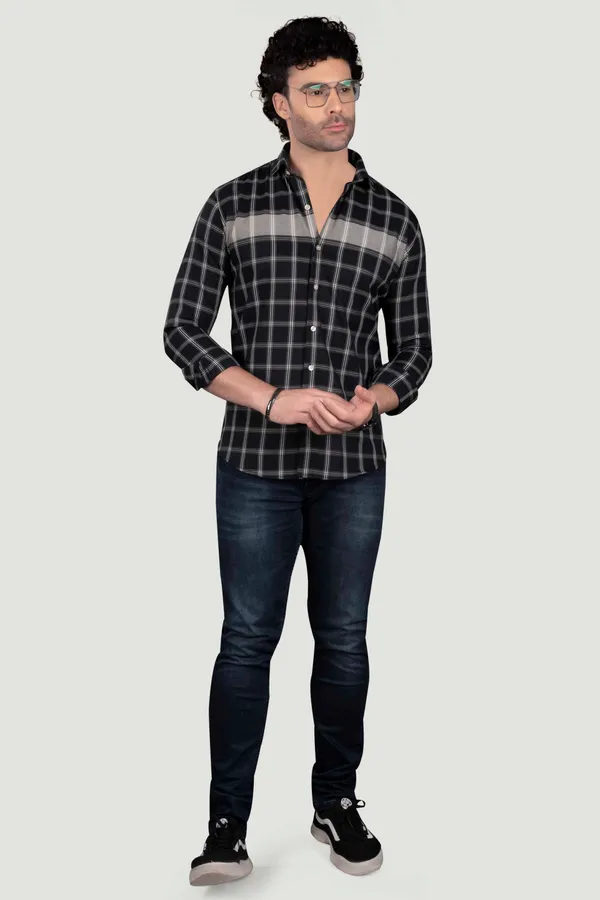 Logan_Black_Cotton_Checks_Full_Sleeves_Shirt