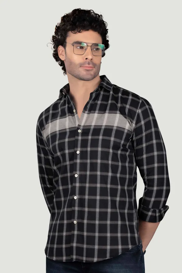 Logan_Black_Cotton_Checks_Full_Sleeves_Shirt