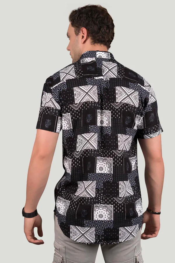 Flynn_Black_Viscose_Print_Full_Sleeves_Shirt