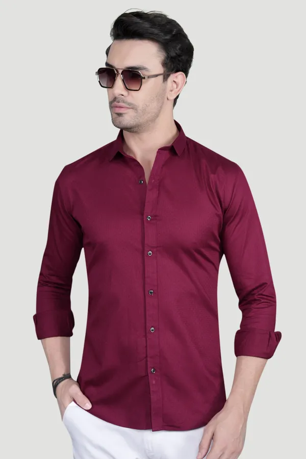 Viliam_Maroon_Cotton_Solid_Shirt