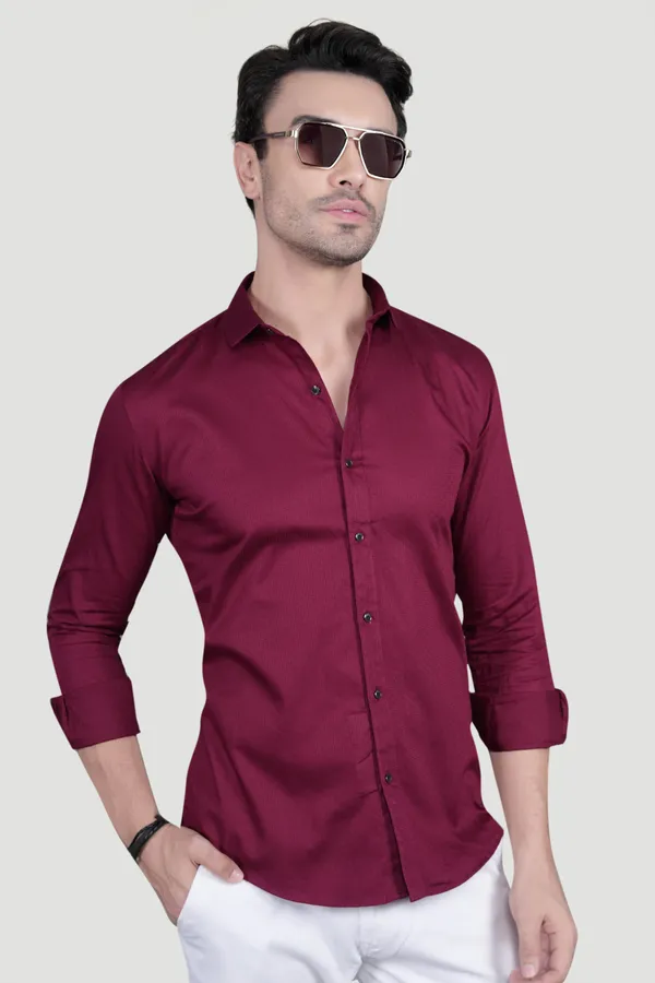 Viliam_Maroon_Cotton_Solid_Shirt