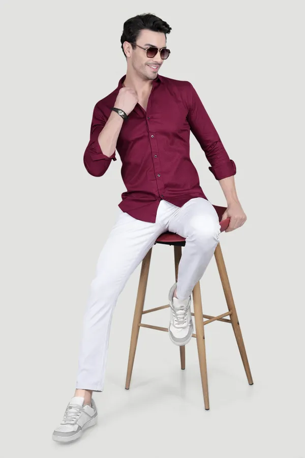 Viliam_Maroon_Cotton_Solid_Shirt