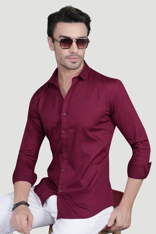 Viliam_Maroon_Cotton_Solid_Shirt