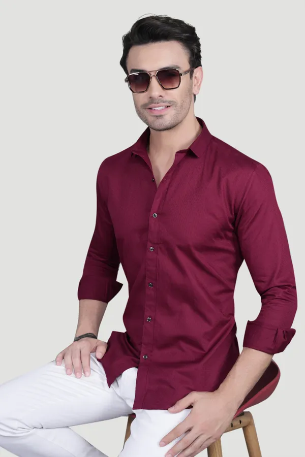 Viliam_Maroon_Cotton_Solid_Shirt