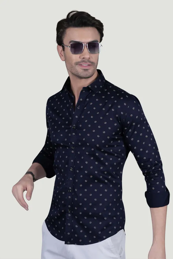 Fabio_Navy_Blue_Cotton_Printed_Shirt