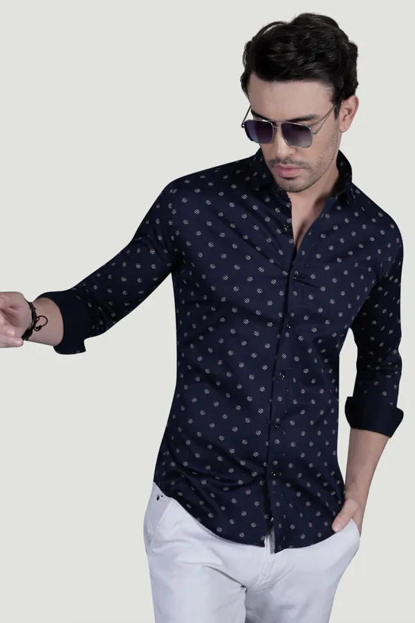 Fabio_Navy_Blue_Cotton_Printed_Shirt