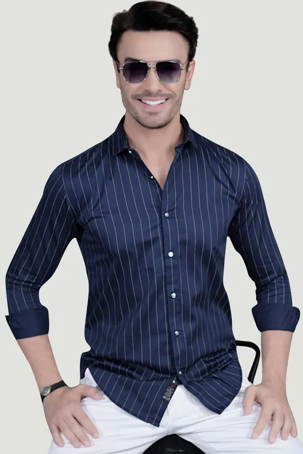 Alvar_Navy_Blue_Cotton_Striped_Shirt