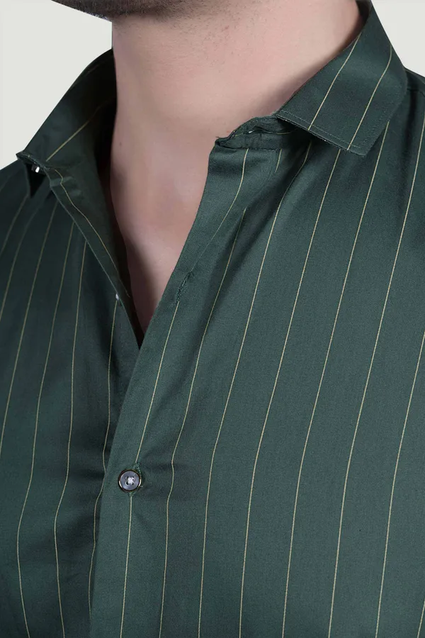 Henrik_Green_Cotton_Striped_Shirt