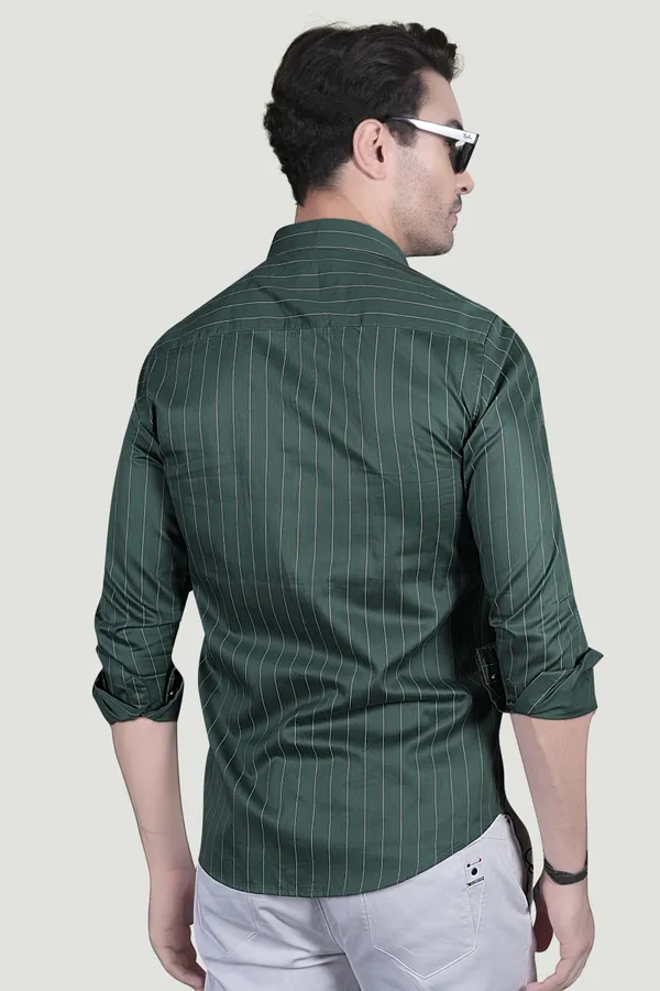 Henrik_Green_Cotton_Striped_Shirt