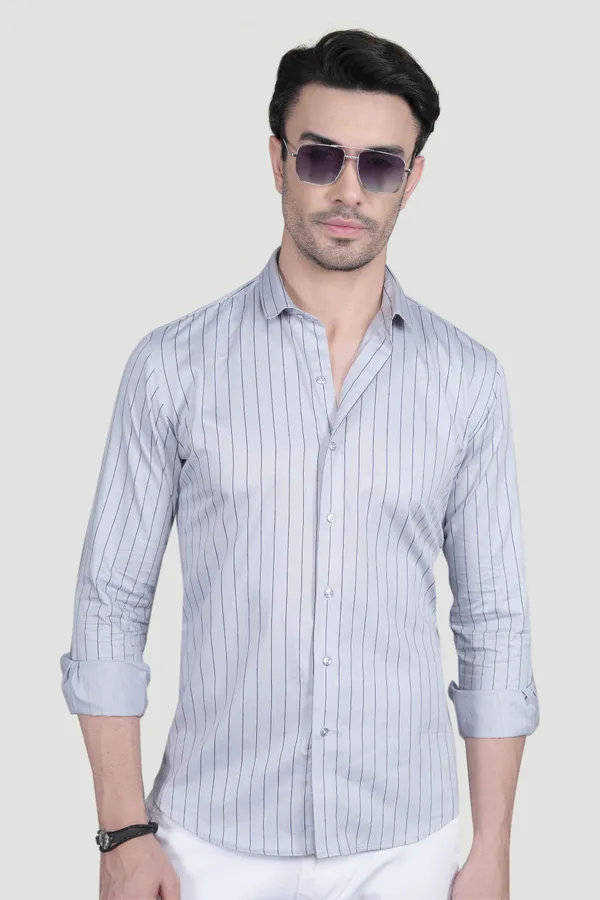 Noel_Grey_Cotton_Striped_Shirt
