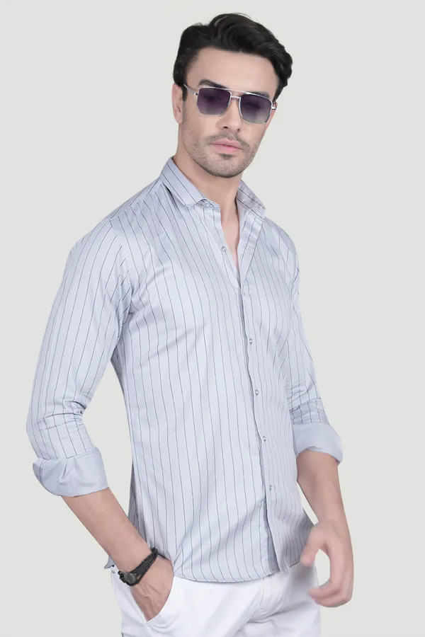 Noel_Grey_Cotton_Striped_Shirt