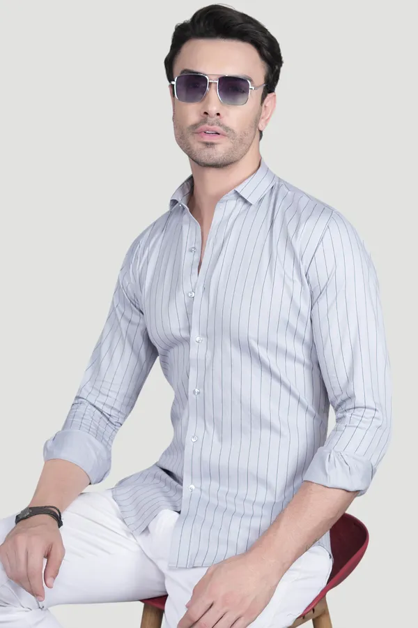 Noel_Grey_Cotton_Striped_Shirt