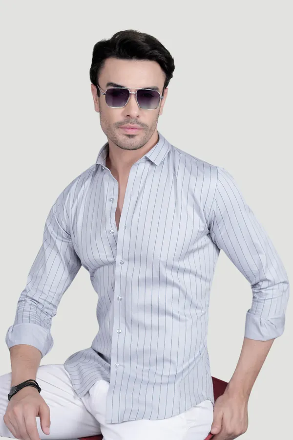 Noel_Grey_Cotton_Striped_Shirt