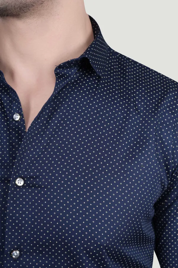 Danil_Navy_Blue_Cotton_Printed_Shirt