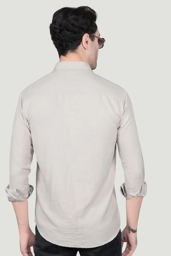 Abel_Cream_Suede_Double_Pocket_Solid_Shirt