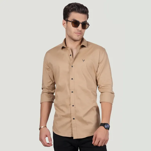 Manfredi_Beige_Solid_Full_Sleeves_Shirt_For_Men