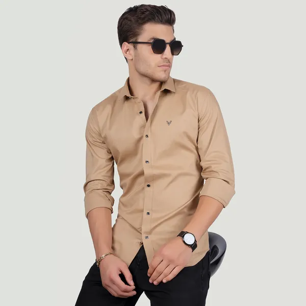 Manfredi_Beige_Solid_Full_Sleeves_Shirt_For_Men