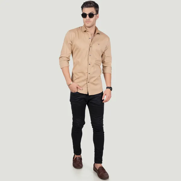 Manfredi_Beige_Solid_Full_Sleeves_Shirt_For_Men
