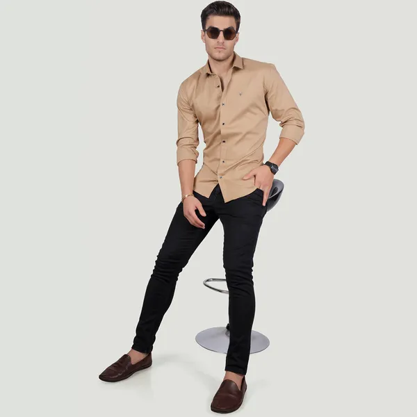 Manfredi_Beige_Solid_Full_Sleeves_Shirt_For_Men