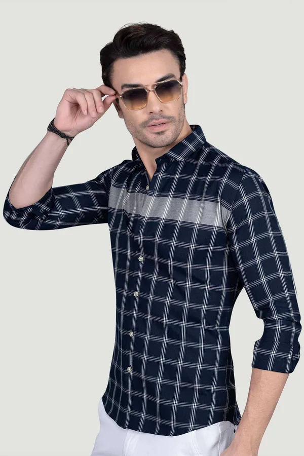Nelson_Navy_Blue_Cotton_Checked_Shirt