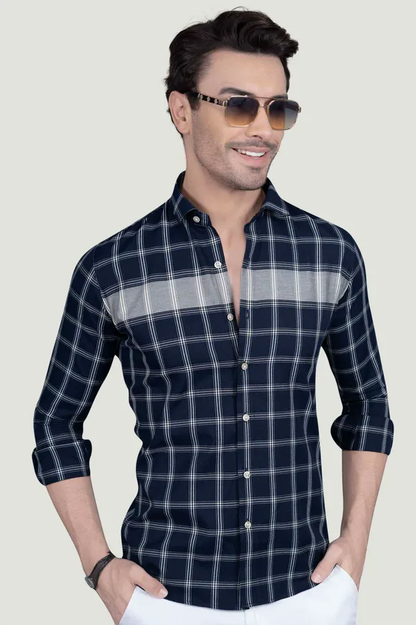 Nelson_Navy_Blue_Cotton_Checked_Shirt