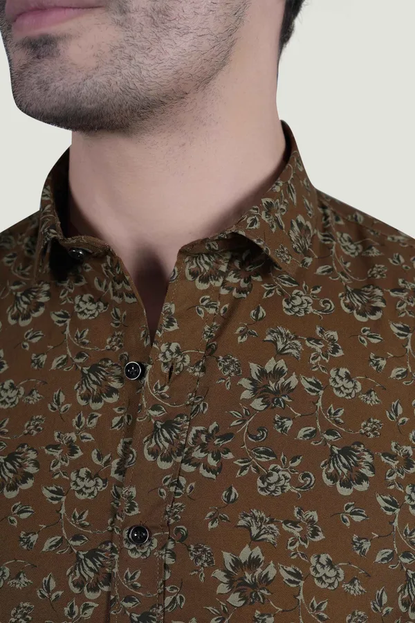 Oliver_Brown_Cotton_Floral_Printed_Shirt