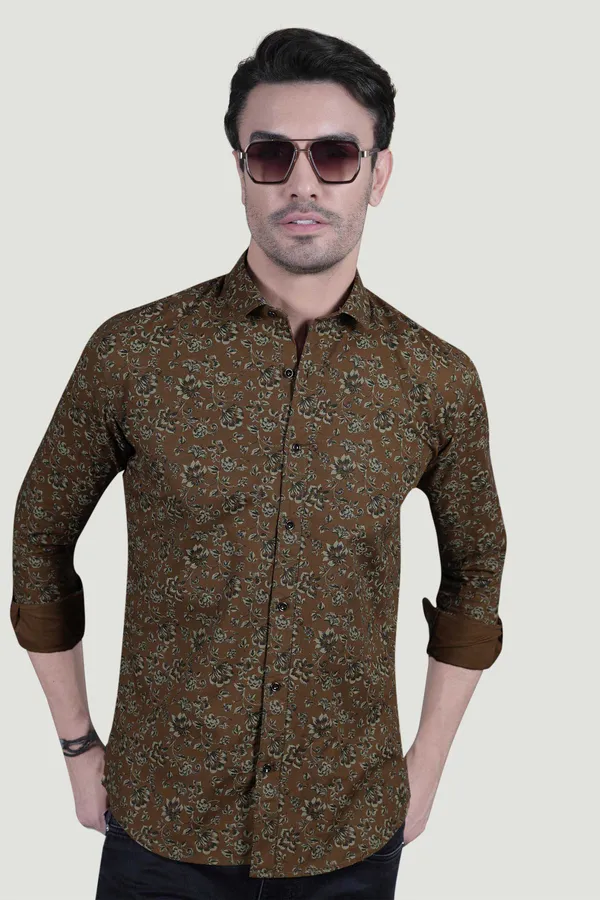 Oliver_Brown_Cotton_Floral_Printed_Shirt
