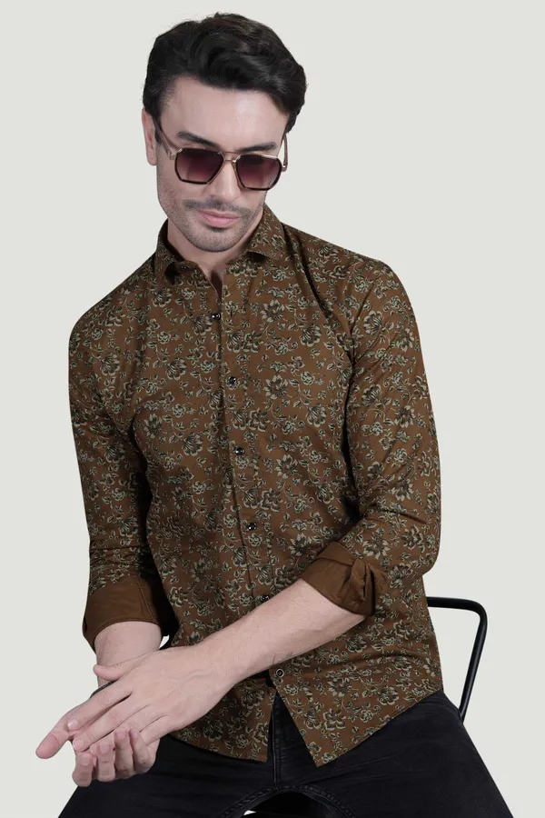 Oliver_Brown_Cotton_Floral_Printed_Shirt