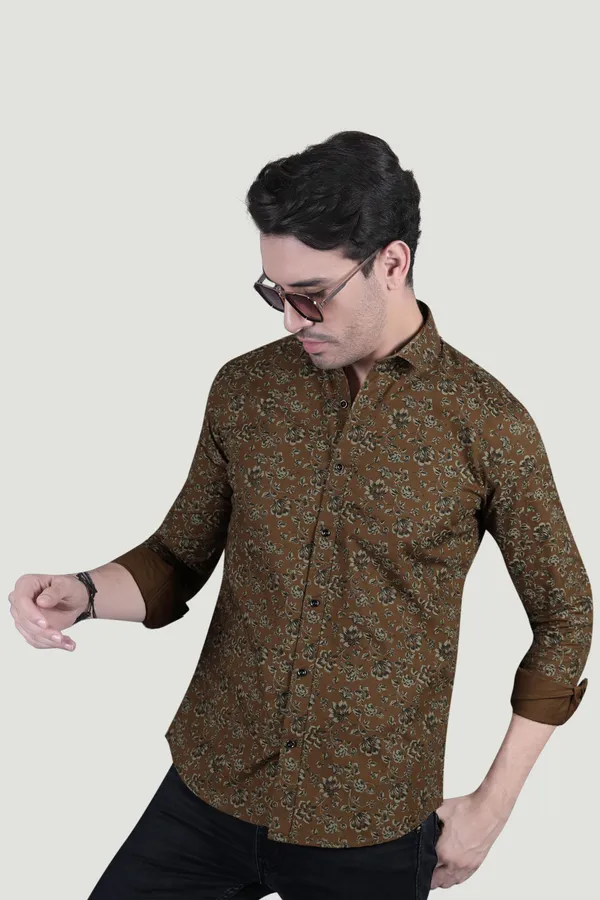 Oliver_Brown_Cotton_Floral_Printed_Shirt