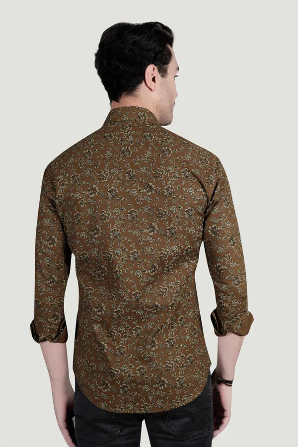 Oliver_Brown_Cotton_Floral_Printed_Shirt