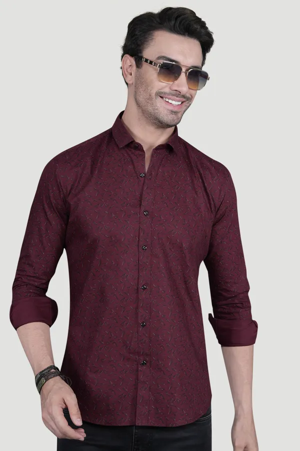 Felix_Maroon_Cotton_Printed_Shirt