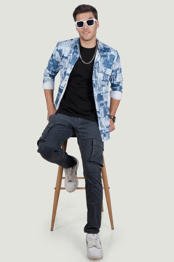 Double_Pocket_Henry_Blue_Abstract_Print_Full_Sleeves
