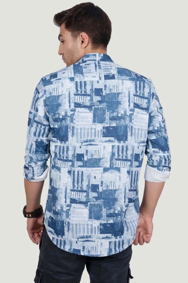 Double_Pocket_Henry_Blue_Abstract_Print_Full_Sleeves