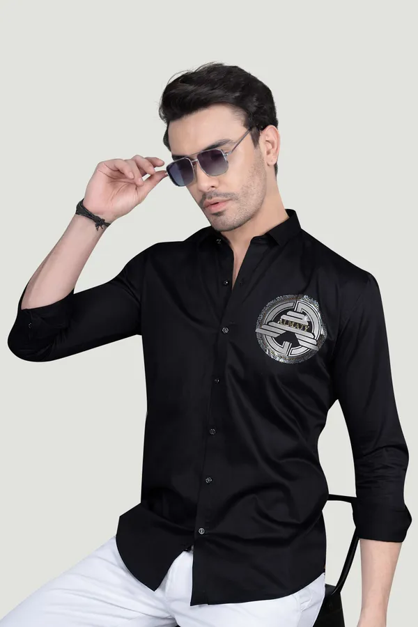 Tudor_Black_Cotton_Designer_Shirt