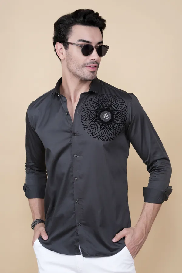 Marcello_Grey_Cotton_Designer_Shirt