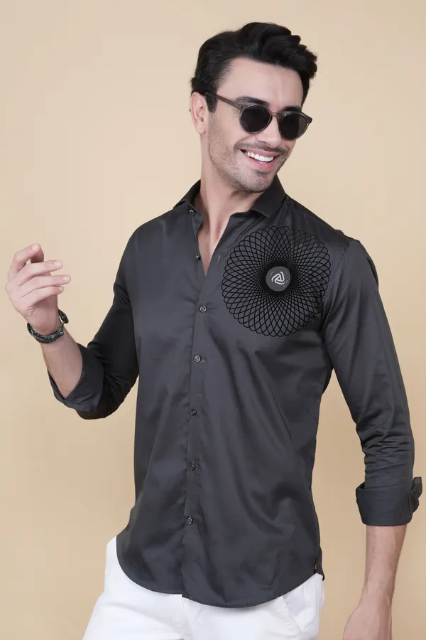 Marcello_Grey_Cotton_Designer_Shirt