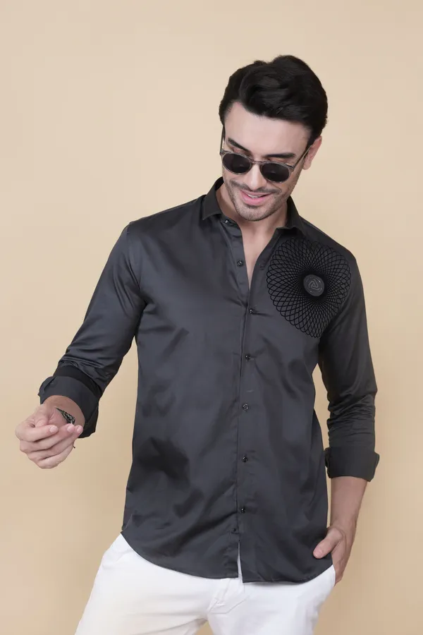 Marcello_Grey_Cotton_Designer_Shirt