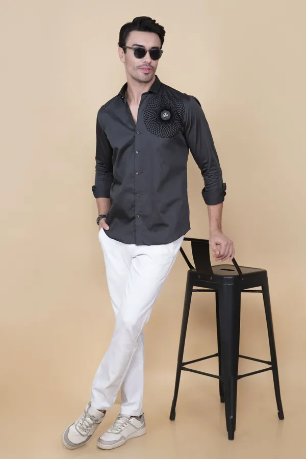 Marcello_Grey_Cotton_Designer_Shirt