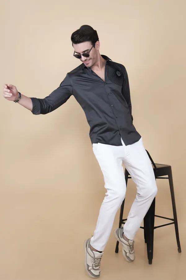 Marcello_Grey_Cotton_Designer_Shirt