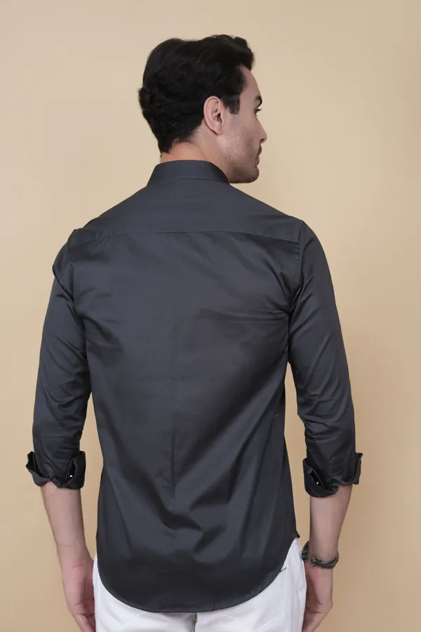 Marcello_Grey_Cotton_Designer_Shirt