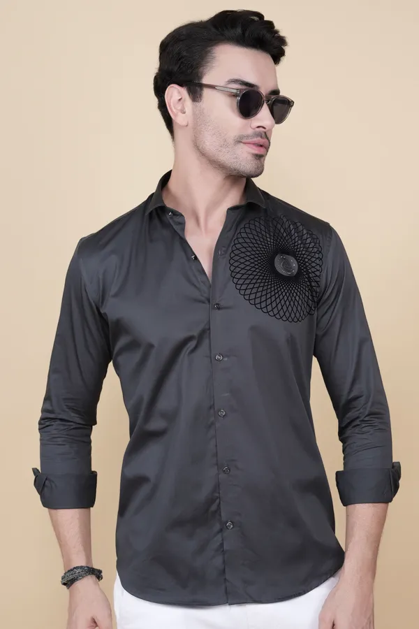Marcello_Grey_Cotton_Designer_Shirt