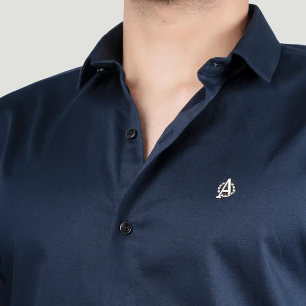 Mark_Navy_Blue_Solid_Full_Sleeves_Shirt_for__Men