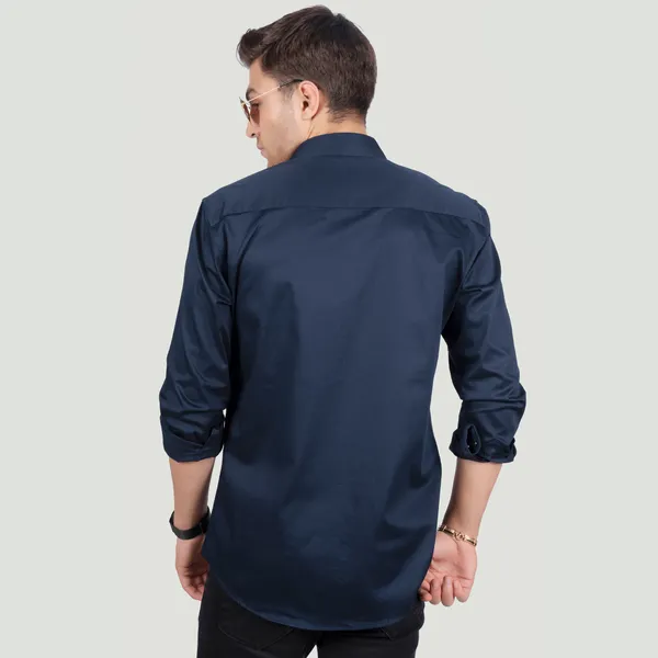 Mark_Navy_Blue_Solid_Full_Sleeves_Shirt_for__Men