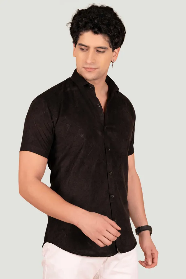 Oliver_Black_Textured_Solid_Full_Sleeves_Shirt