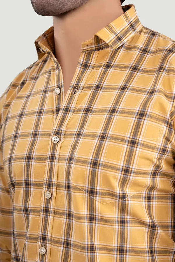 Michail_Yellow_Cotton_Checks_Full_Sleeves_Shirt
