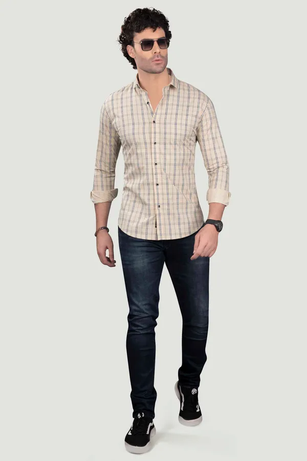 Avram_Cream_Cotton_Checks_Full_Sleeves_Shirt
